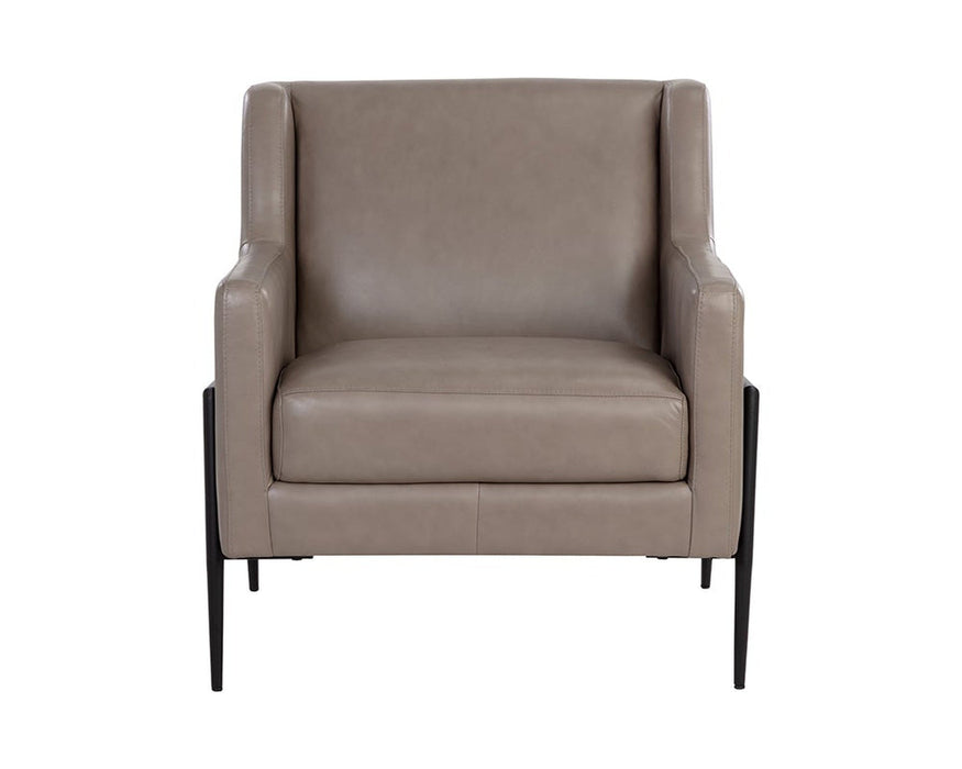 Sunpan Talula Lounge Chair - Alpine Grey Leather