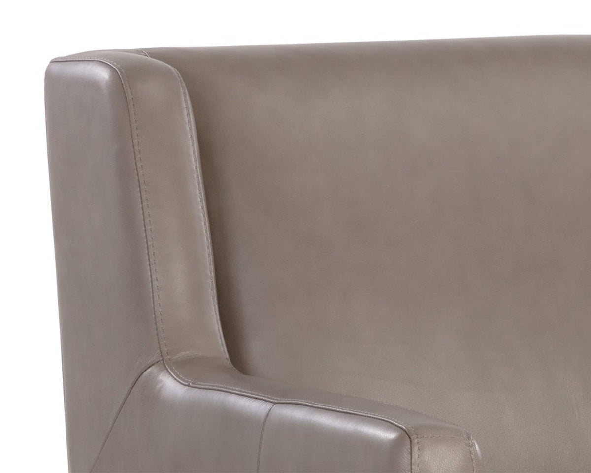 Sunpan Talula Lounge Chair - Alpine Grey Leather Clearance