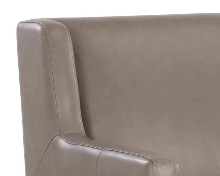 Sunpan Talula Lounge Chair - Alpine Grey Leather Clearance