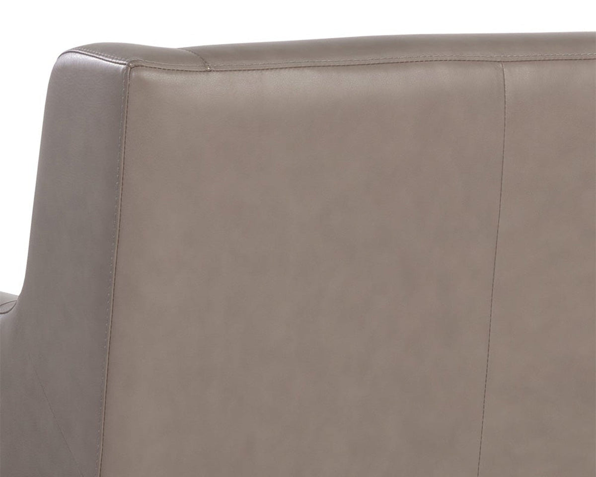 Sunpan Talula Lounge Chair - Alpine Grey Leather Clearance