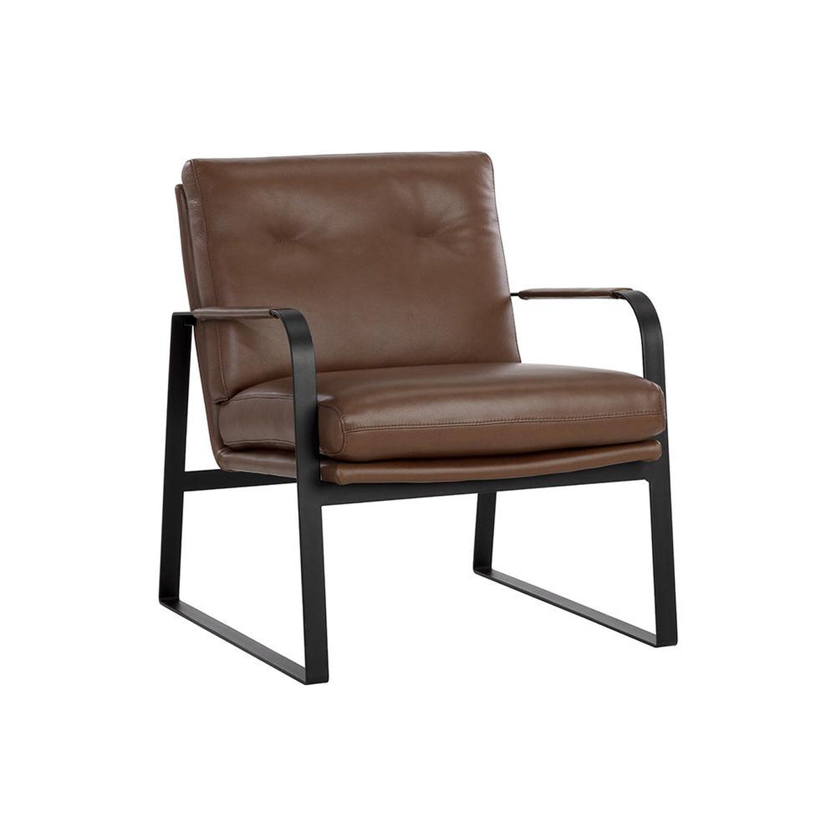 Sunpan Sterling Lounge Chair - Missouri Mahogany Leather Clearance