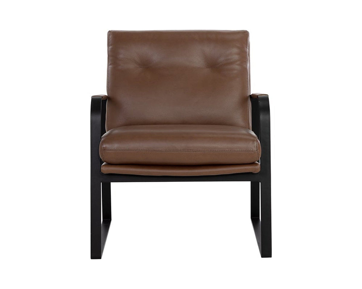 Sunpan Sterling Lounge Chair - Missouri Mahogany Leather Clearance