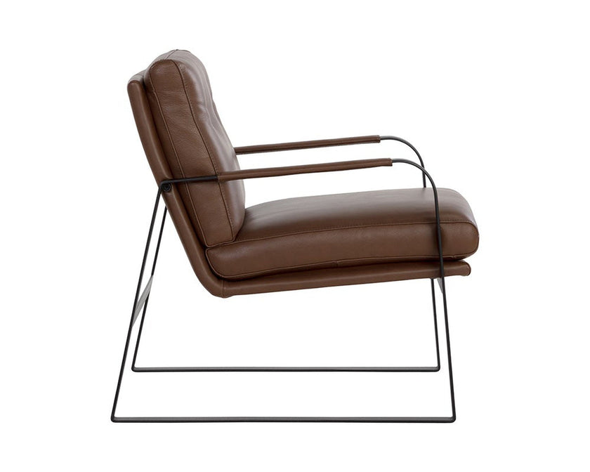 Sunpan Sterling Lounge Chair - Missouri Mahogany Leather Clearance