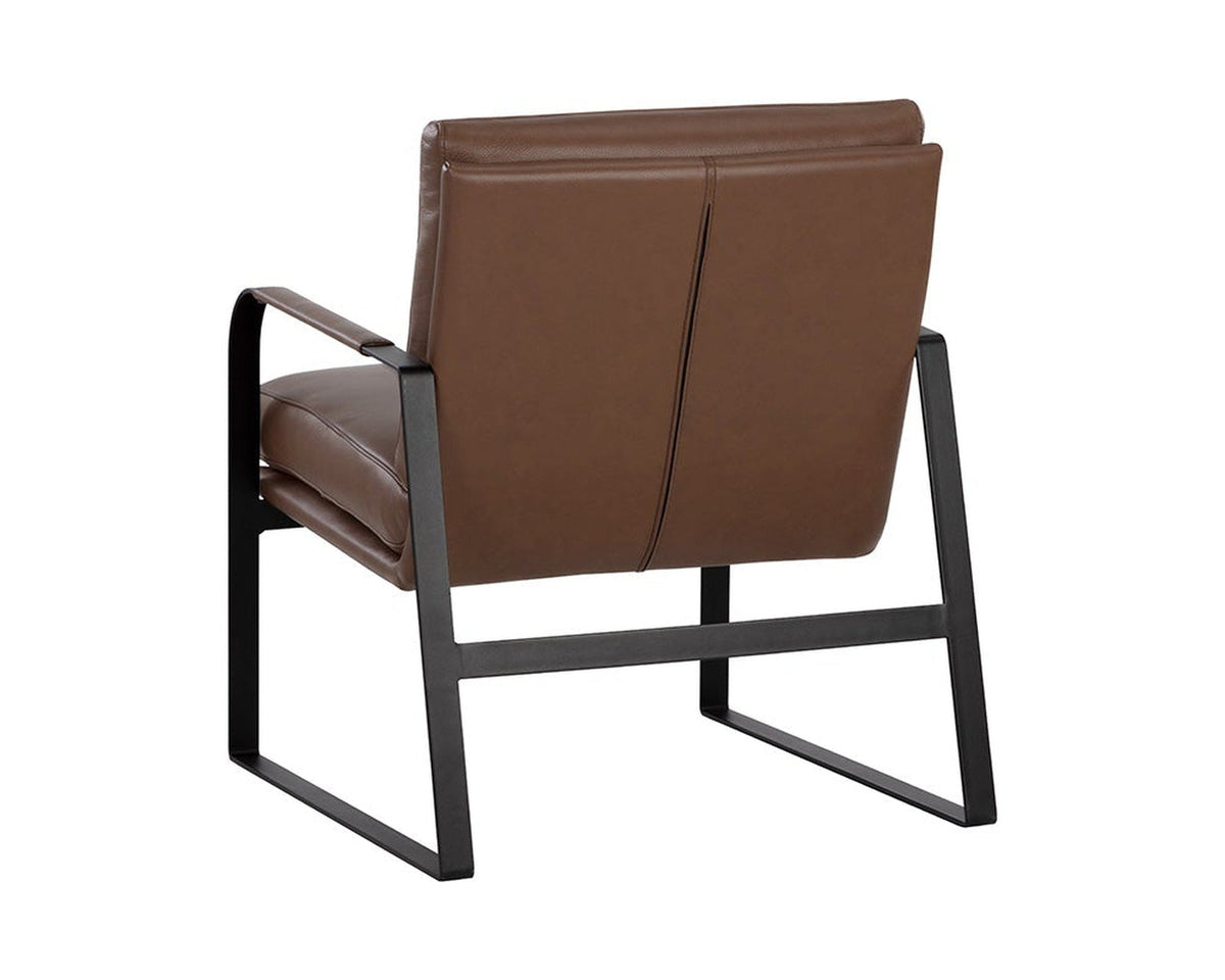 Sunpan Sterling Lounge Chair - Missouri Mahogany Leather Clearance