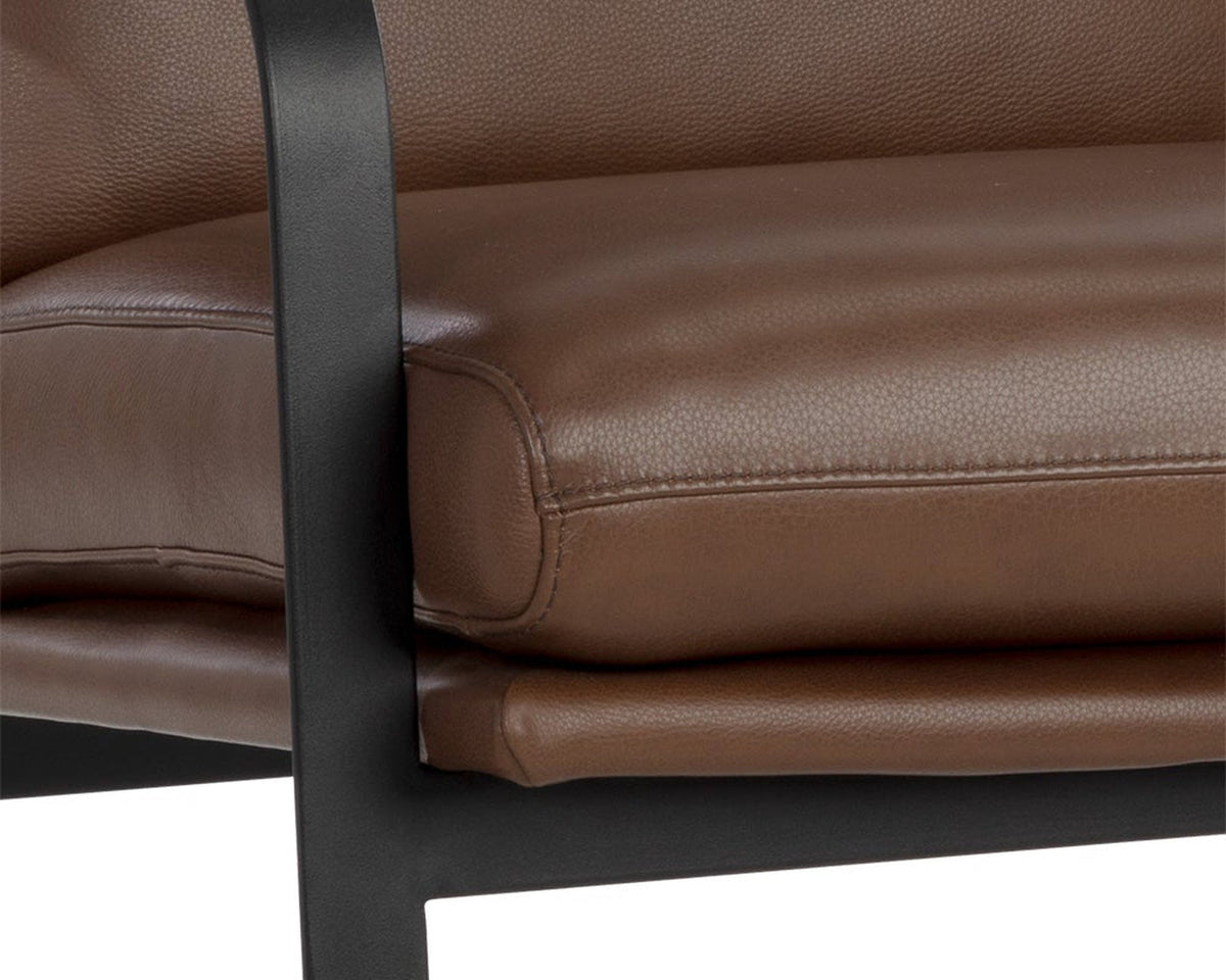 Sunpan Sterling Lounge Chair - Missouri Mahogany Leather Clearance