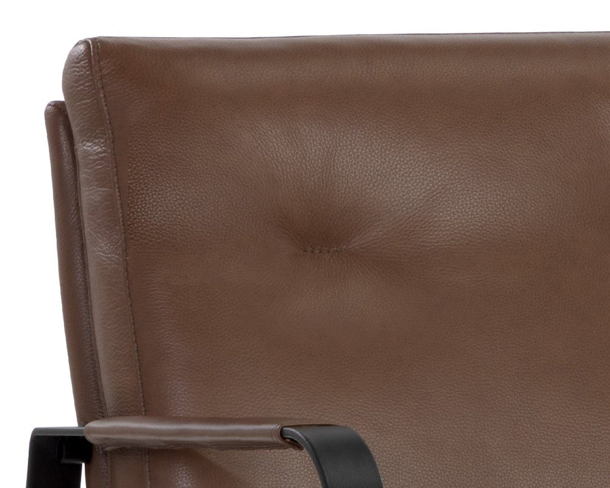 Sunpan Sterling Lounge Chair - Missouri Mahogany Leather Clearance