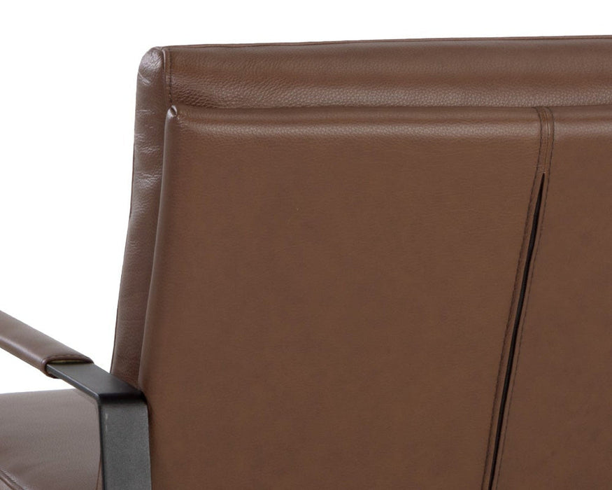 Sunpan Sterling Lounge Chair - Missouri Mahogany Leather