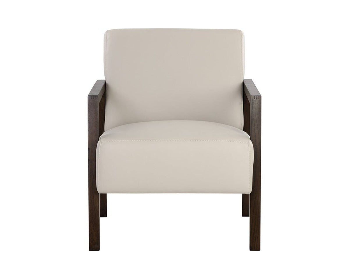 Sunpan Neymar Lounge Chair - Linea Light Grey Leather Clearance