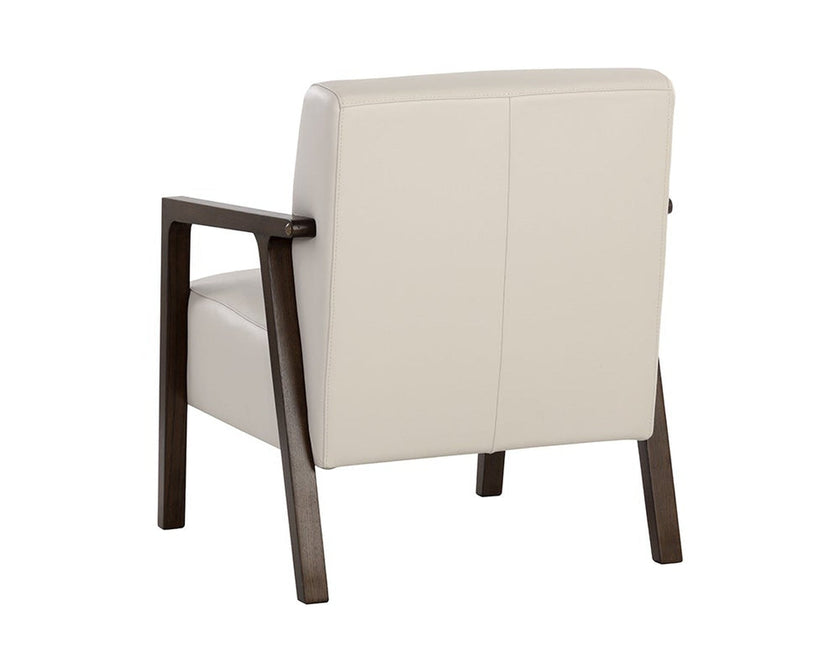 Sunpan Neymar Lounge Chair - Linea Light Grey Leather Clearance