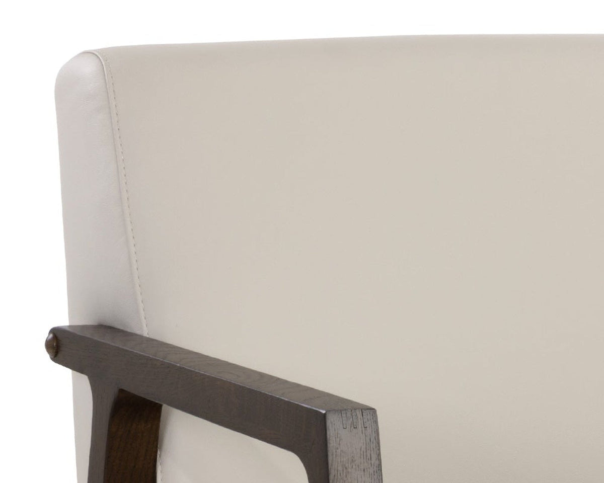 Sunpan Neymar Lounge Chair - Linea Light Grey Leather Clearance