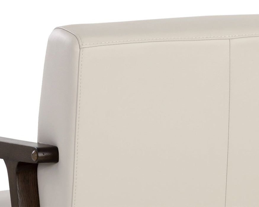 Sunpan Neymar Lounge Chair - Linea Light Grey Leather