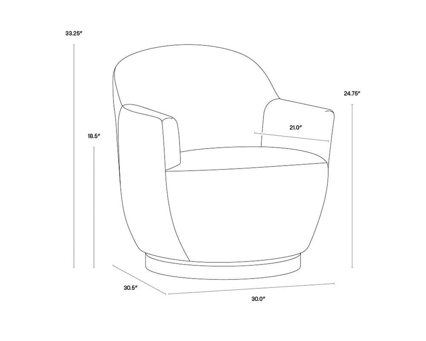 Sunpan Casey Swivel Lounge Chair