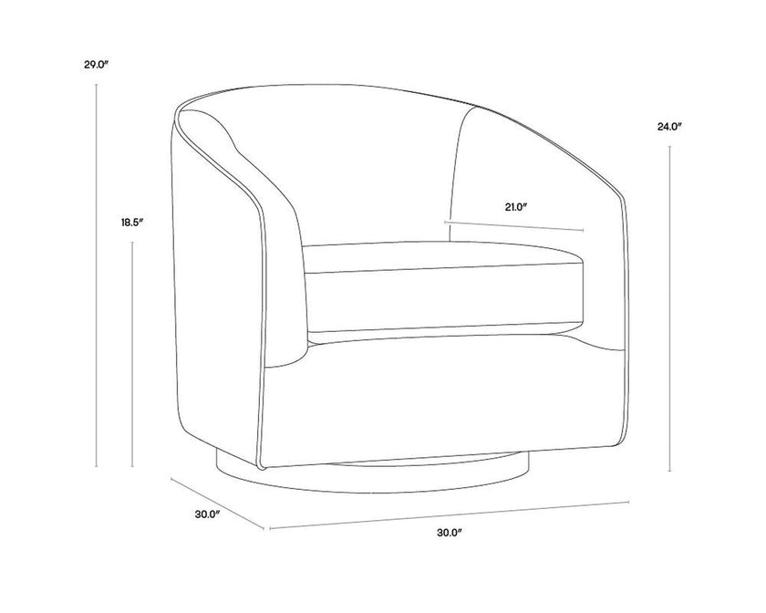 Sunpan Hazel Swivel Lounge Chair