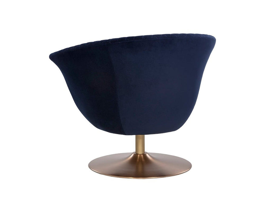 Sunpan Carine Swivel Lounge Chair - Abbington Navy