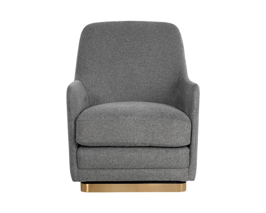 Sunpan Marcela Swivel Lounge Chair - Belfast Koala Grey