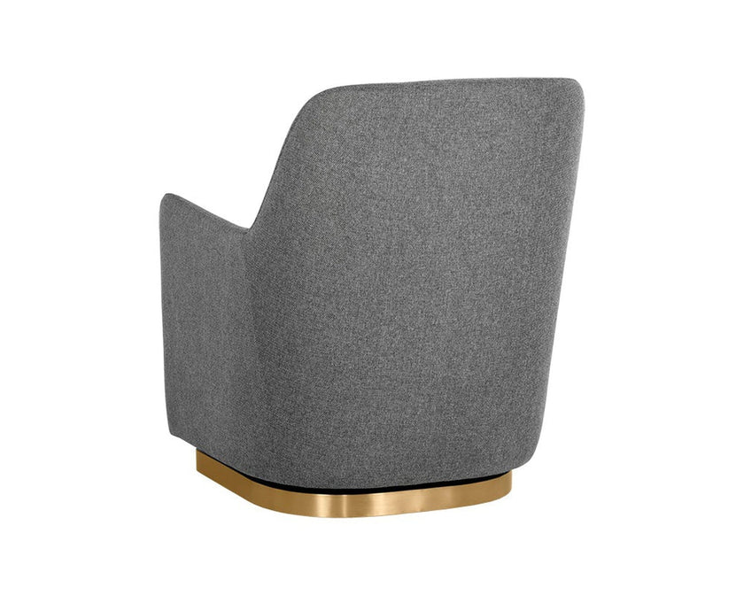 Sunpan Marcela Swivel Lounge Chair - Belfast Koala Grey Clearance