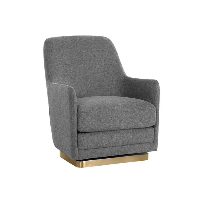 Sunpan Marcela Swivel Lounge Chair - Belfast Koala Grey