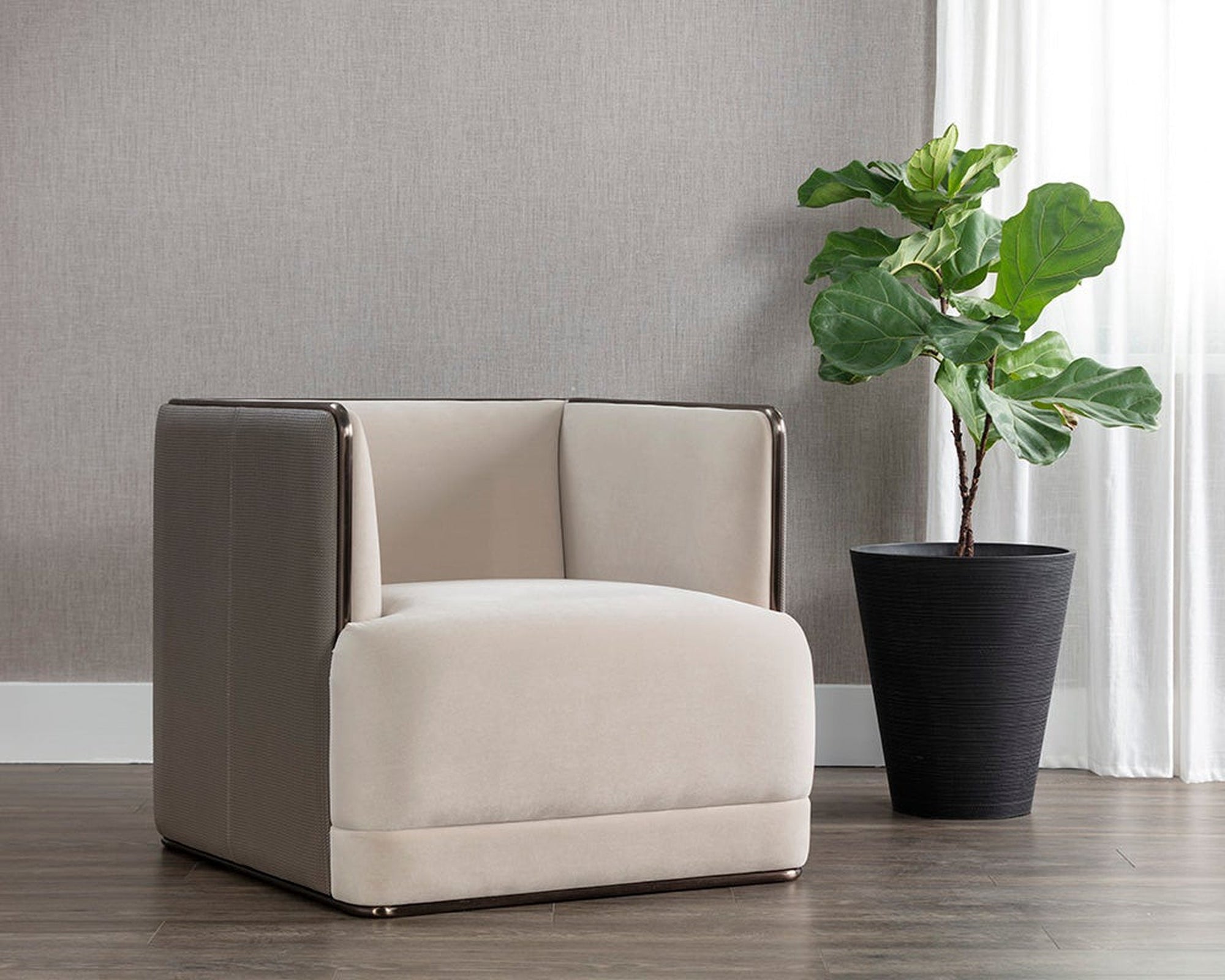 Sunpan Sierra Armchair - Meg Taupe/Porcini Taupe DSC