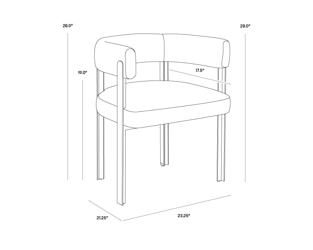Sunpan Mae Dining Armchair - Ernst Silverstone Clearance