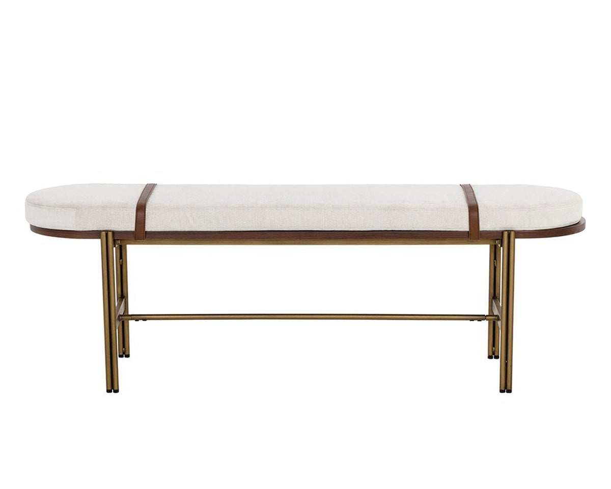 Sunpan Elaine Bench - Polo Club Muslin
