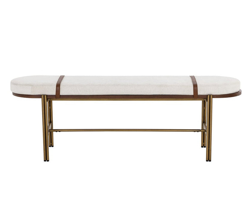 Sunpan Elaine Bench - Polo Club Muslin