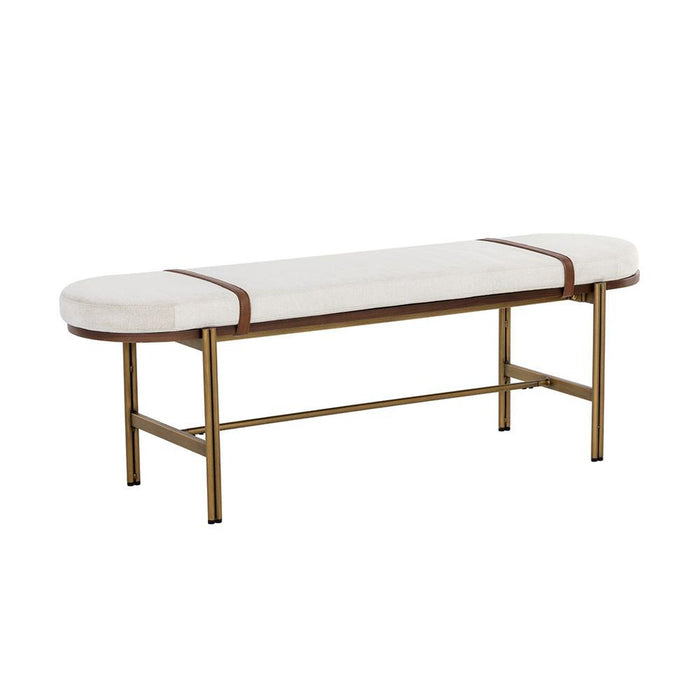 Sunpan Elaine Bench - Polo Club Muslin