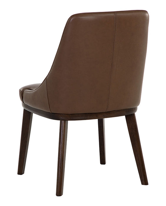 Sunpan Jody Dining Chair - Missouri Mahogany Leather - Set of 2