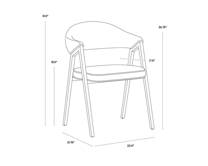 Sunpan Burgos Dining Armchair