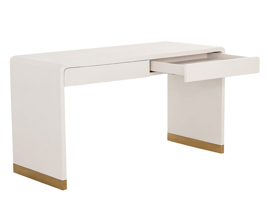 Sunpan Ilona Desk - Oyster Shagreen