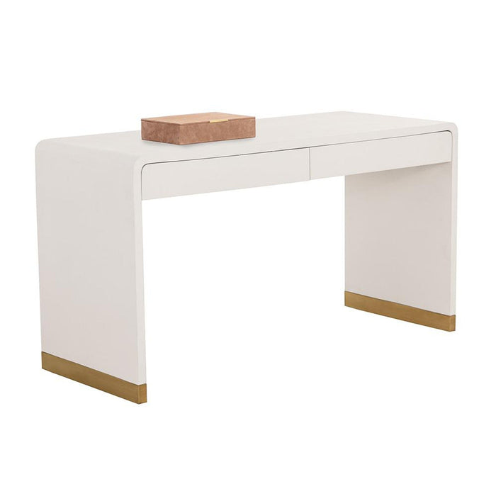 Sunpan Ilona Desk - Oyster Shagreen