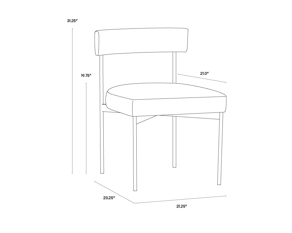 Sunpan Seneca Dining Chair - Antique Brass - Set of 2