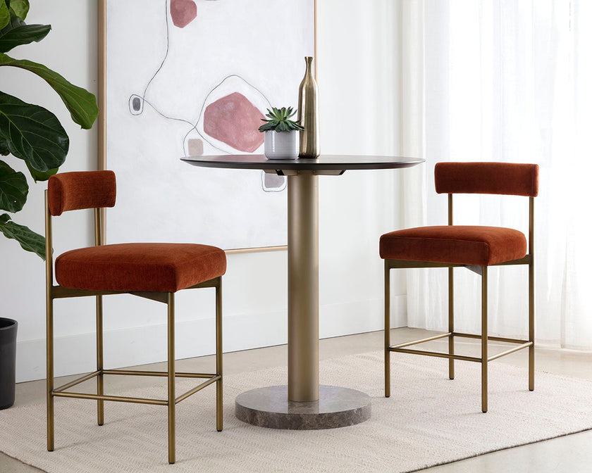 Sunpan Seneca Counter Stool - Antique Brass