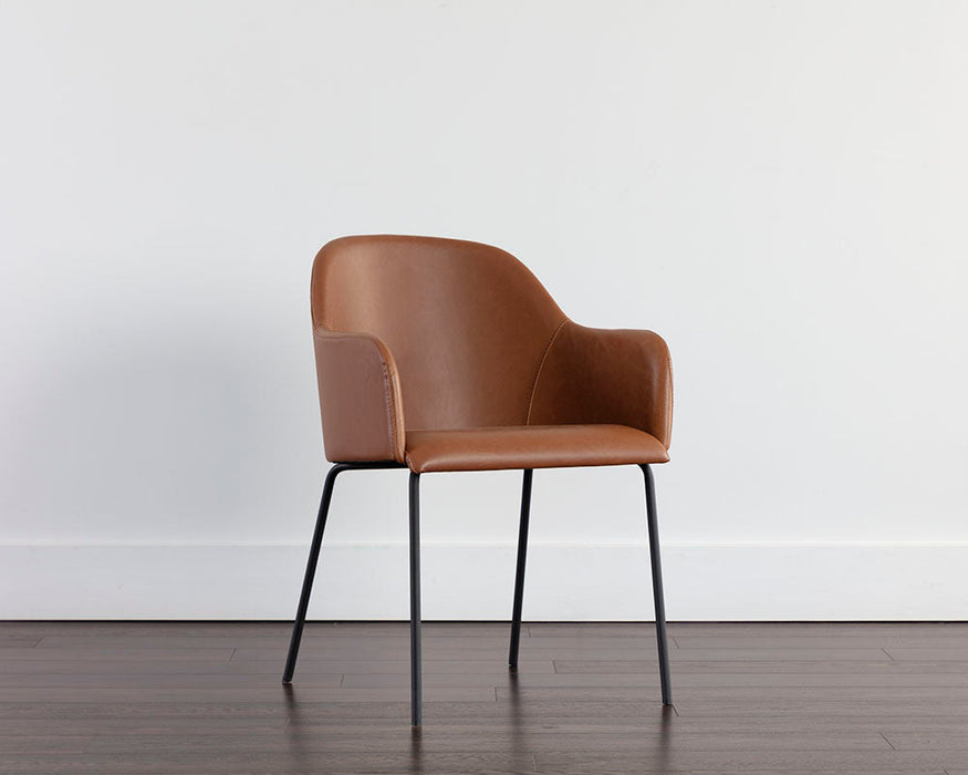 Sunpan Hensley Dining Armchair - Hazelnut