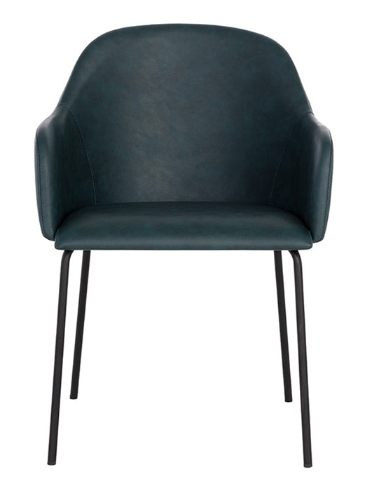 Sunpan Hensley Dining Armchair - Dark Teal