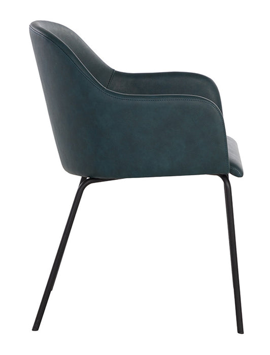 Sunpan Hensley Dining Armchair - Dark Teal