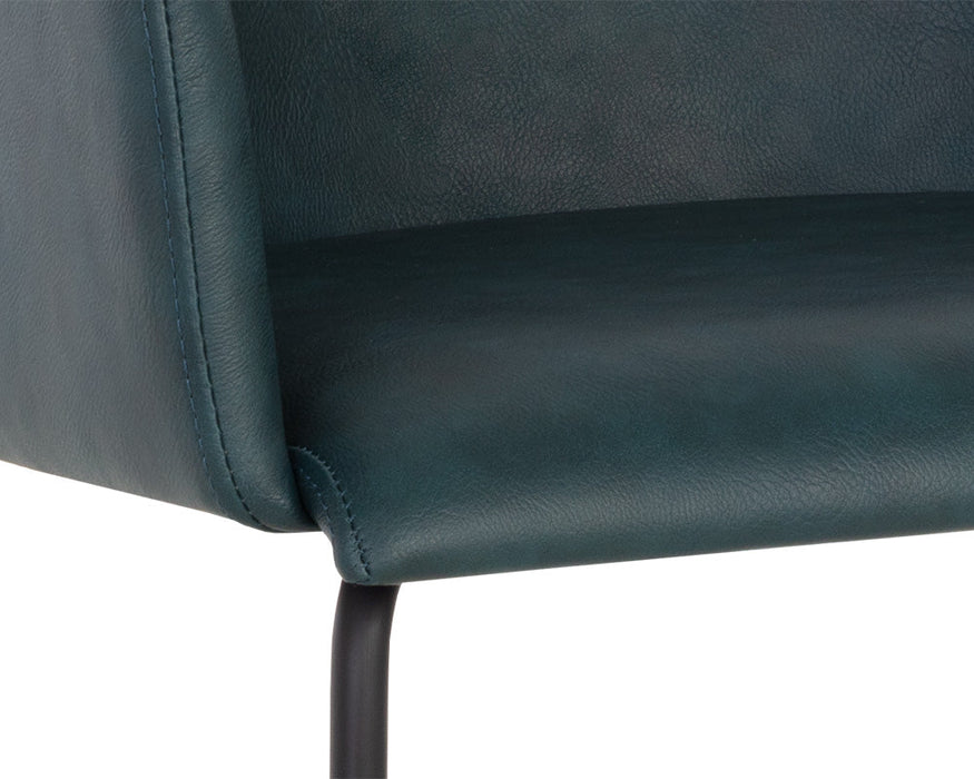 Sunpan Hensley Dining Armchair - Dark Teal