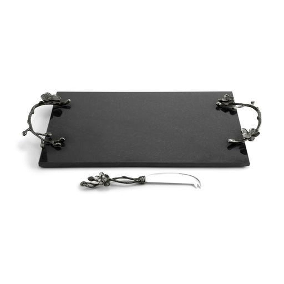 Michael Aram Black Orchid Cheese Board With Knife