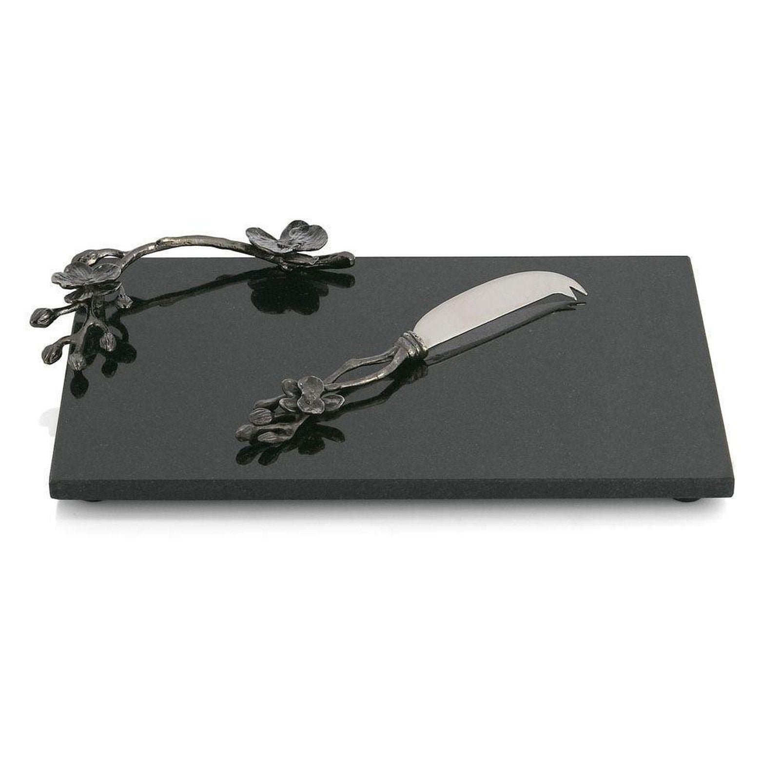 Michael Aram Black Orchid Cheese Board With Knife