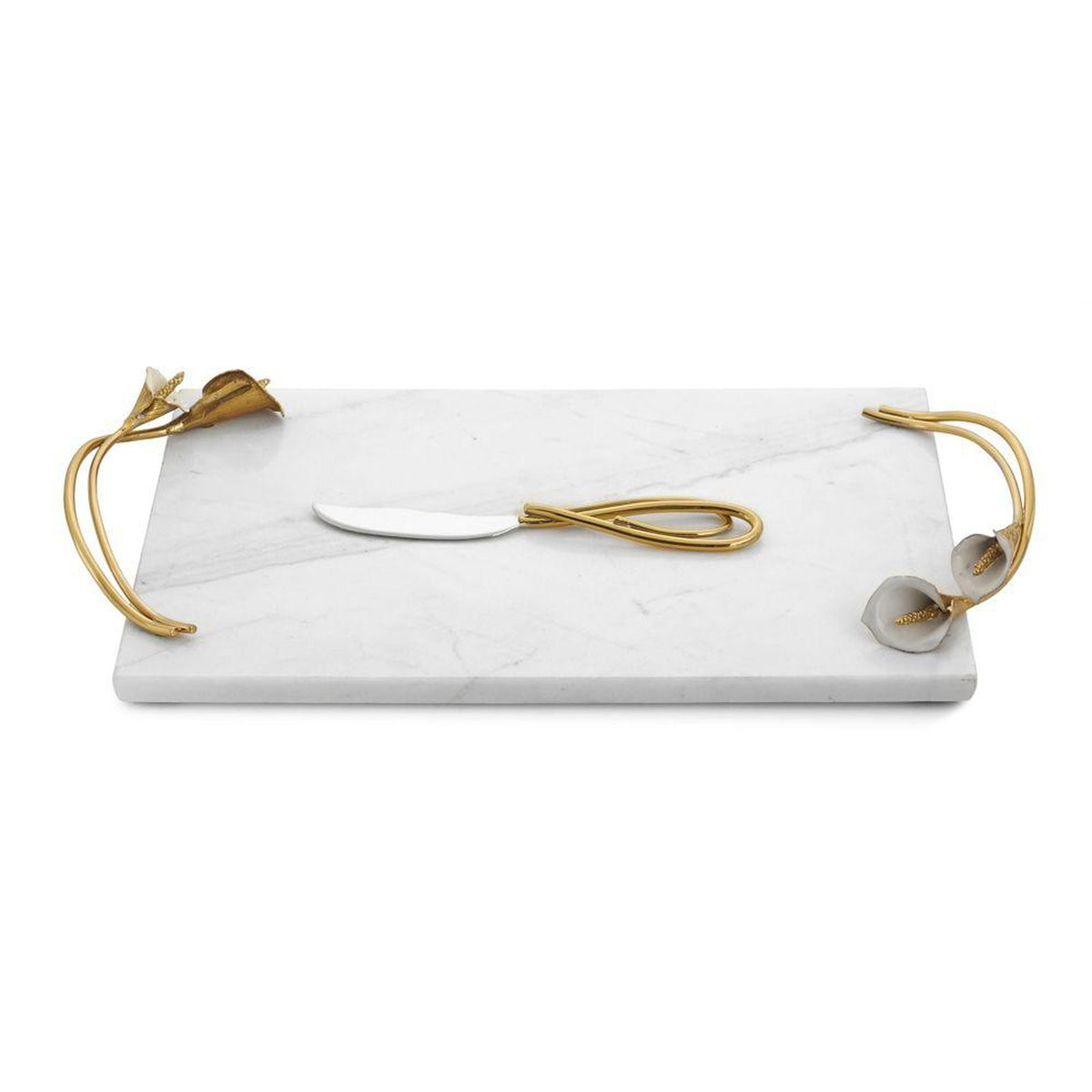 Michael Aram Calla Lily Cheese Board W/ Knife