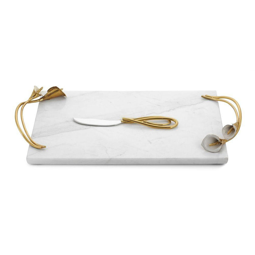 Michael Aram Calla Lily Cheese Board W/ Knife