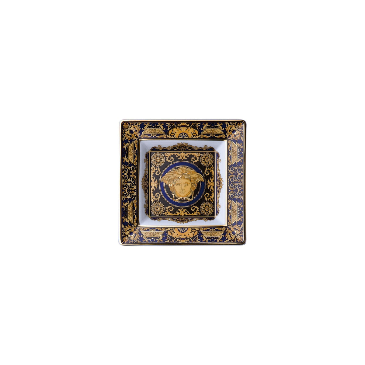 Versace Medusa Tray - Blue - 5.5 Inch
