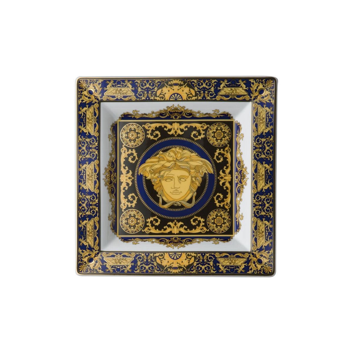 Versace Medusa Tray - Blue - 8.5 Inch