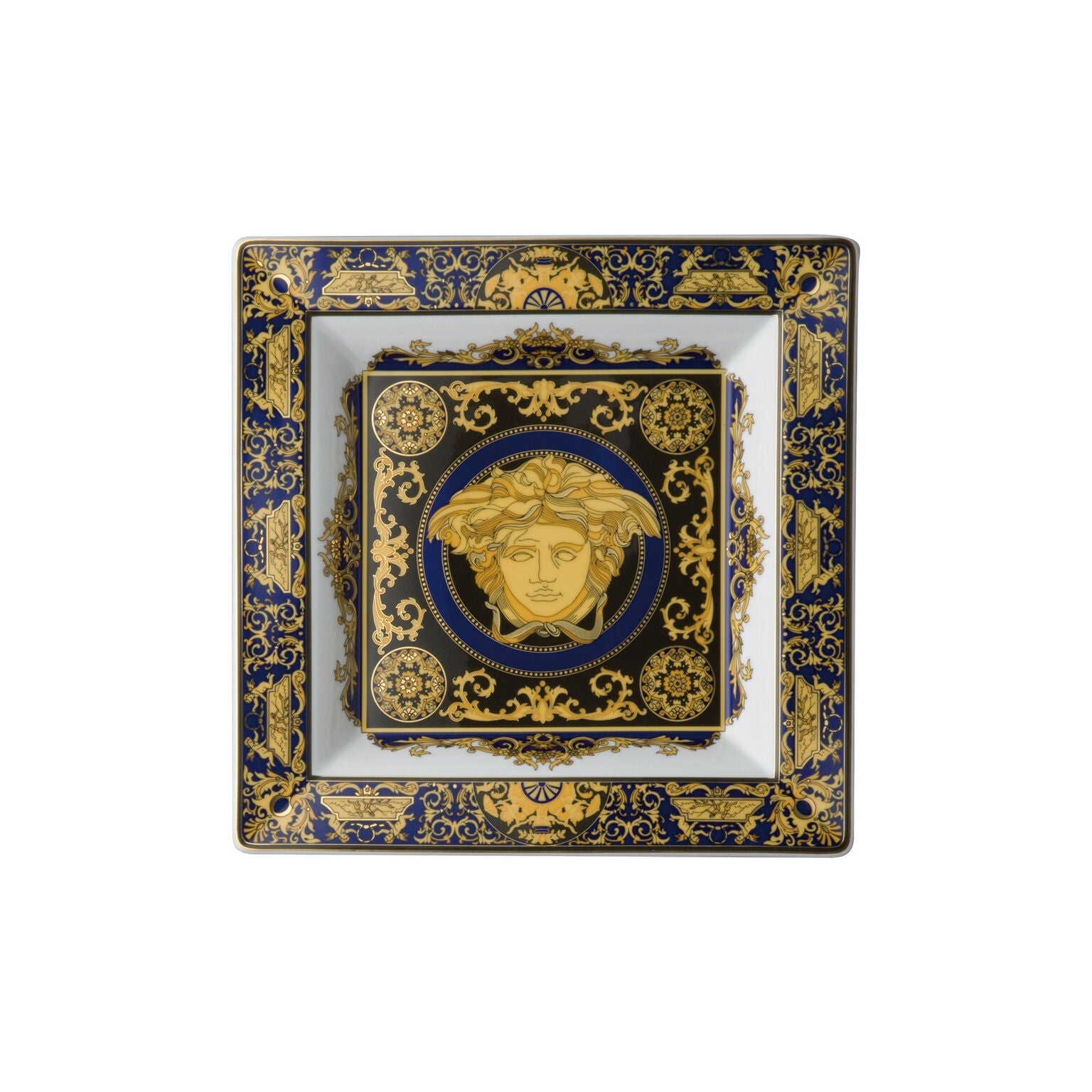 Versace Medusa Tray - Blue - 8.5 Inch