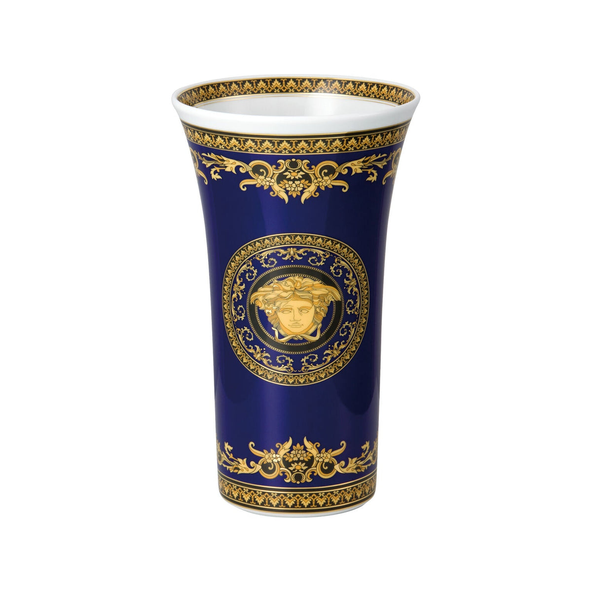 Versace Medusa Vase - Blue - 10.25 Inch