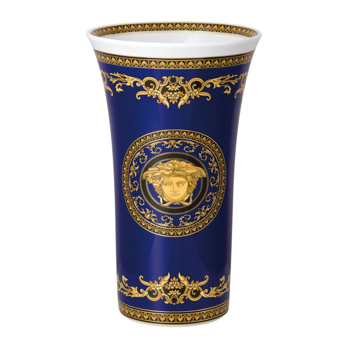Versace Medusa Vase - Blue - 13.5 Inch