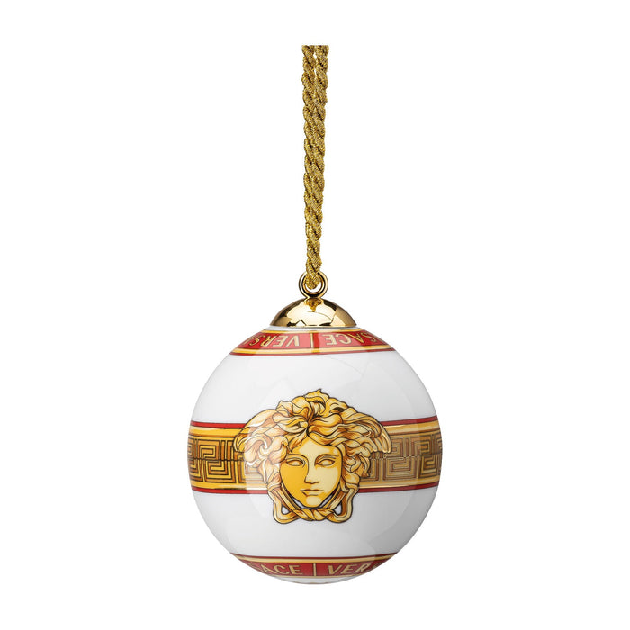 Versace Medusa Amplified Globe Ornament - Golden Coin