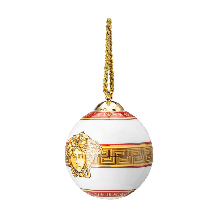 Versace Medusa Amplified Globe Ornament - Golden Coin