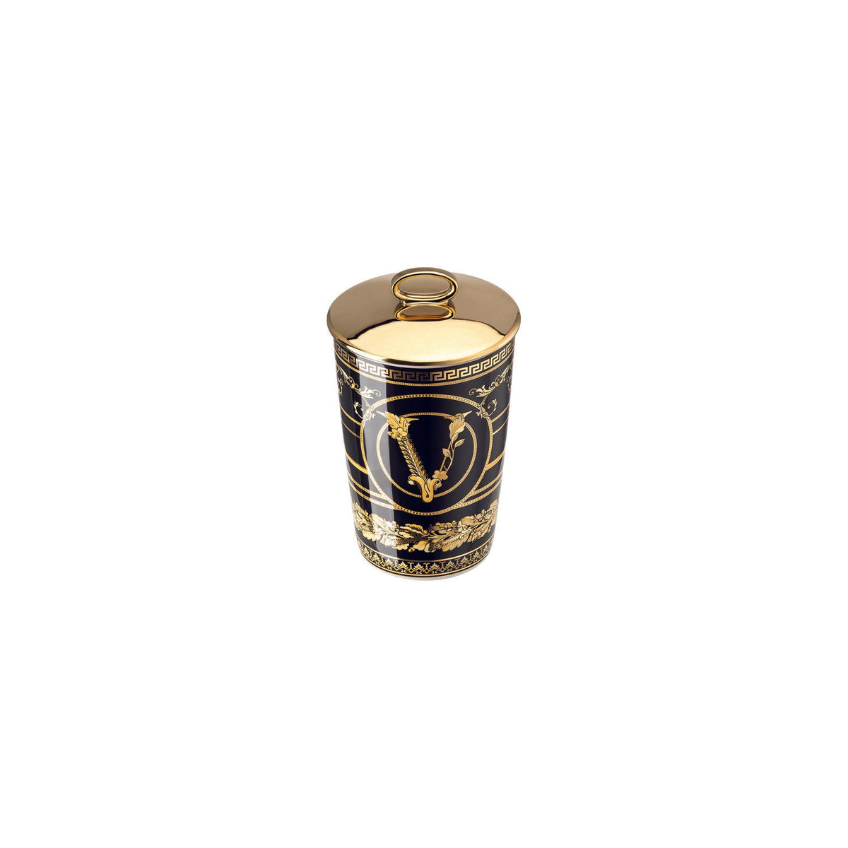 Versace Virtus Gala Scented Votive with Lid - Black