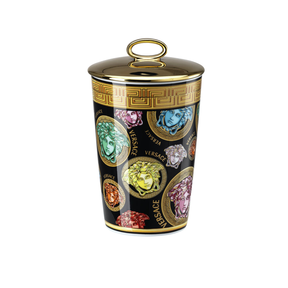 Versace Medusa Amplified Scented Votive with Lid - Multicolor