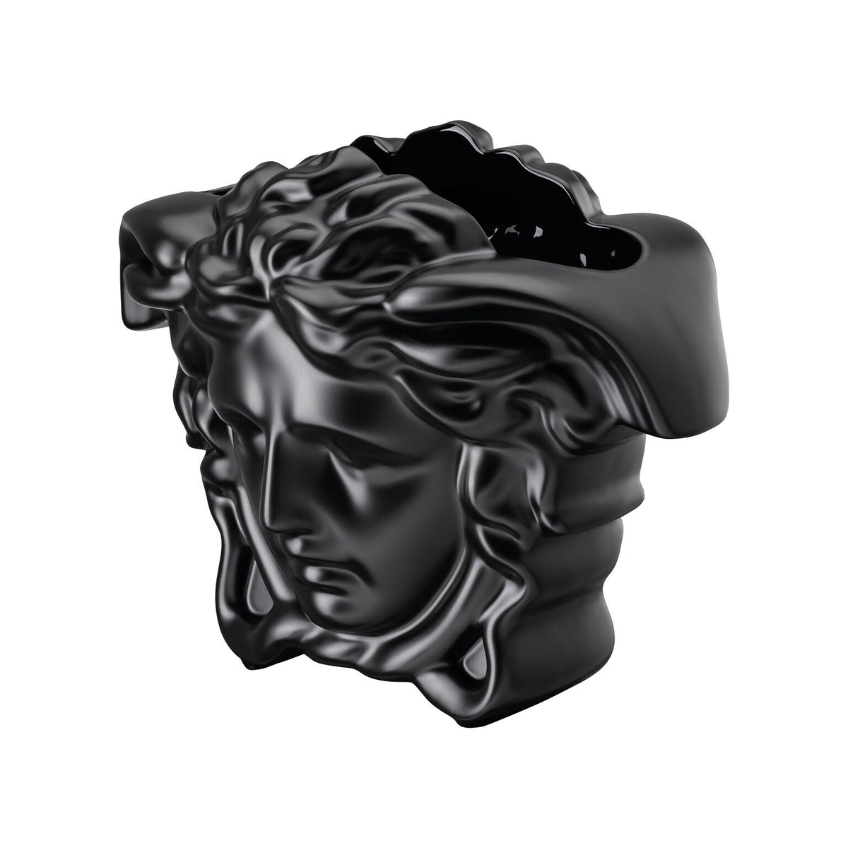 Versace Medusa Grande Vase Black - 8.25 Inch